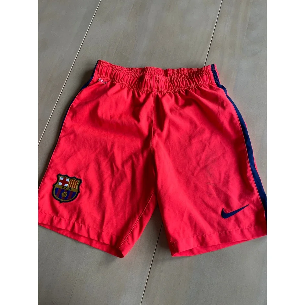 Nike FC Barcelona 2014 2015 Away Soccer Jersey Shorts Kit Youth M 10-12 Years